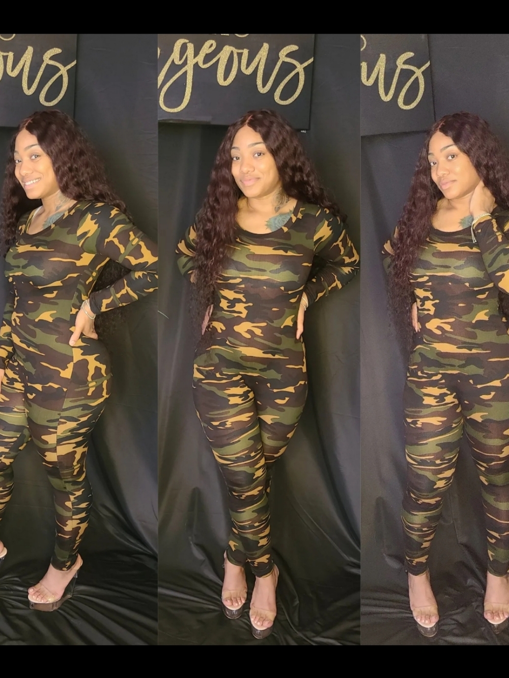 Women’s Long Sleeve Camo Jumpsuit